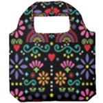 Mexican Folk Art Seamless Pattern Foldable Grocery Recycle Bag