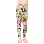 Retro Camera Pattern Graph Kids  Leggings