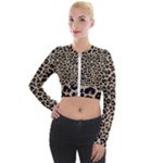 Leopard Animal Skin Patern Long Sleeve Cropped Velvet Jacket