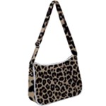 Leopard Animal Skin Patern Zip Up Shoulder Bag