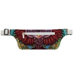 Colorful Owl Art Red Owl Active Waist Bag