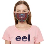 Colorful Owl Art Red Owl Cloth Face Mask (Adult)