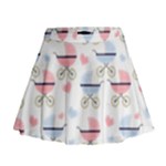 Pattern Stroller Carriage Texture Mini Flare Skirt