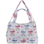 Pattern Stroller Carriage Texture Double Compartment Shoulder Bag