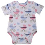 Pattern Stroller Carriage Texture Baby Short Sleeve Bodysuit