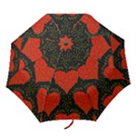 Love Hearts Pattern Style Folding Umbrellas