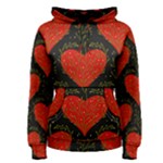 Love Hearts Pattern Style Women s Pullover Hoodie