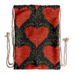 Love Hearts Pattern Style Drawstring Bag (Large)