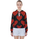 Love Hearts Pattern Style Women s Tie Up Sweat