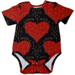 Love Hearts Pattern Style Baby Short Sleeve Bodysuit