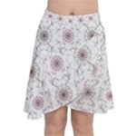 Pattern Texture Design Decorative Chiffon Wrap Front Skirt
