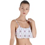 Pattern Texture Design Decorative Layered Top Bikini Top 