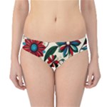 Flora Pattern Flower Hipster Bikini Bottoms