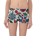 Flora Pattern Flower Reversible Boyleg Bikini Bottoms