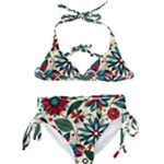 Flora Pattern Flower Kids  Classic Bikini Set