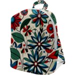 Flora Pattern Flower Zip Up Backpack