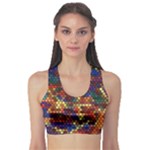 Hexagon Honeycomb Pattern Fitness Sports Bra