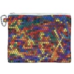 Hexagon Honeycomb Pattern Canvas Cosmetic Bag (XXL)