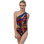 Hexagon Honeycomb Pattern To One Side Swimsuit