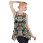 Floral Flora Flower Flowers Nature Pattern Side Drop Tank Tunic