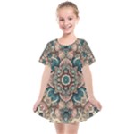 Floral Flora Flower Flowers Nature Pattern Kids  Smock Dress