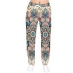 Floral Flora Flower Flowers Nature Pattern Women Velvet Drawstring Pants