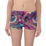 Human Eye Pattern Reversible Boyleg Bikini Bottoms