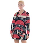Mushrooms Psychedelic Women s Long Sleeve Casual Dress