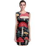 Mushrooms Psychedelic Classic Sleeveless Midi Dress