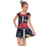 Mushrooms Psychedelic Kids  Cap Sleeve Dress