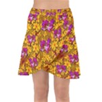 Blooming Flowers Of Orchid Paradise Wrap Front Skirt