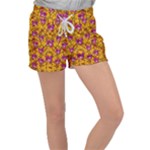 Blooming Flowers Of Orchid Paradise Women s Velour Lounge Shorts