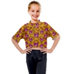 Blooming Flowers Of Orchid Paradise Kids Mock Neck T-Shirt