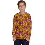 Blooming Flowers Of Orchid Paradise Kids  Crewneck Sweatshirt