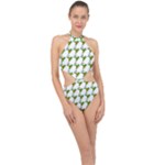 Pattern design  Halter Side Cut Swimsuit