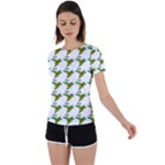 Pattern design  Back Circle Cutout Sports T-Shirt