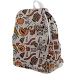 Halloween Doodle Autumn Pumpkin Top Flap Backpack
