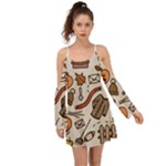 Halloween Doodle Autumn Pumpkin Boho Dress