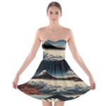 Hokusai Moutains Japan Strapless Bra Top Dress