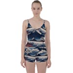 Hokusai Moutains Japan Tie Front Two Piece Tankini