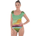 Painting Colors Box Green Short Sleeve Leotard 