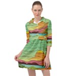 Painting Colors Box Green Mini Skater Shirt Dress