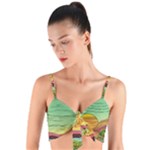 Painting Colors Box Green Woven Tie Front Bralet