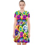 Flower Vase Flower Collage Pop Art Adorable in Chiffon Dress