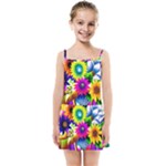 Flower Vase Flower Collage Pop Art Kids  Summer Sun Dress