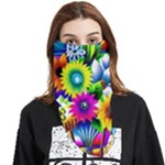 Flower Vase Flower Collage Pop Art Face Covering Bandana (Triangle)