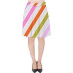 Lines Geometric Background Velvet High Waist Skirt