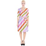 Lines Geometric Background Wrap Up Cocktail Dress