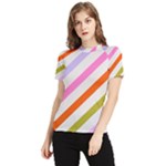 Lines Geometric Background Women s Short Sleeve Rash Guard