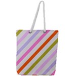 Lines Geometric Background Full Print Rope Handle Tote (Large)